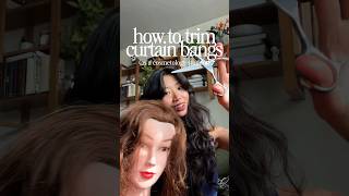 trimming curtain bangs tutorial (in-depth explanation)