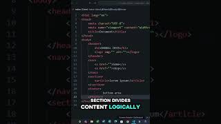 HTML 5 Semantic Tags #coding #html5 #javascript #ai #programming #htmltutorial #html #webdevelopment