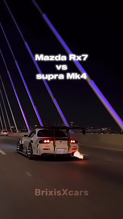 Supra mk4 vs Mazda rx7 #cars #shorts #viral #supra