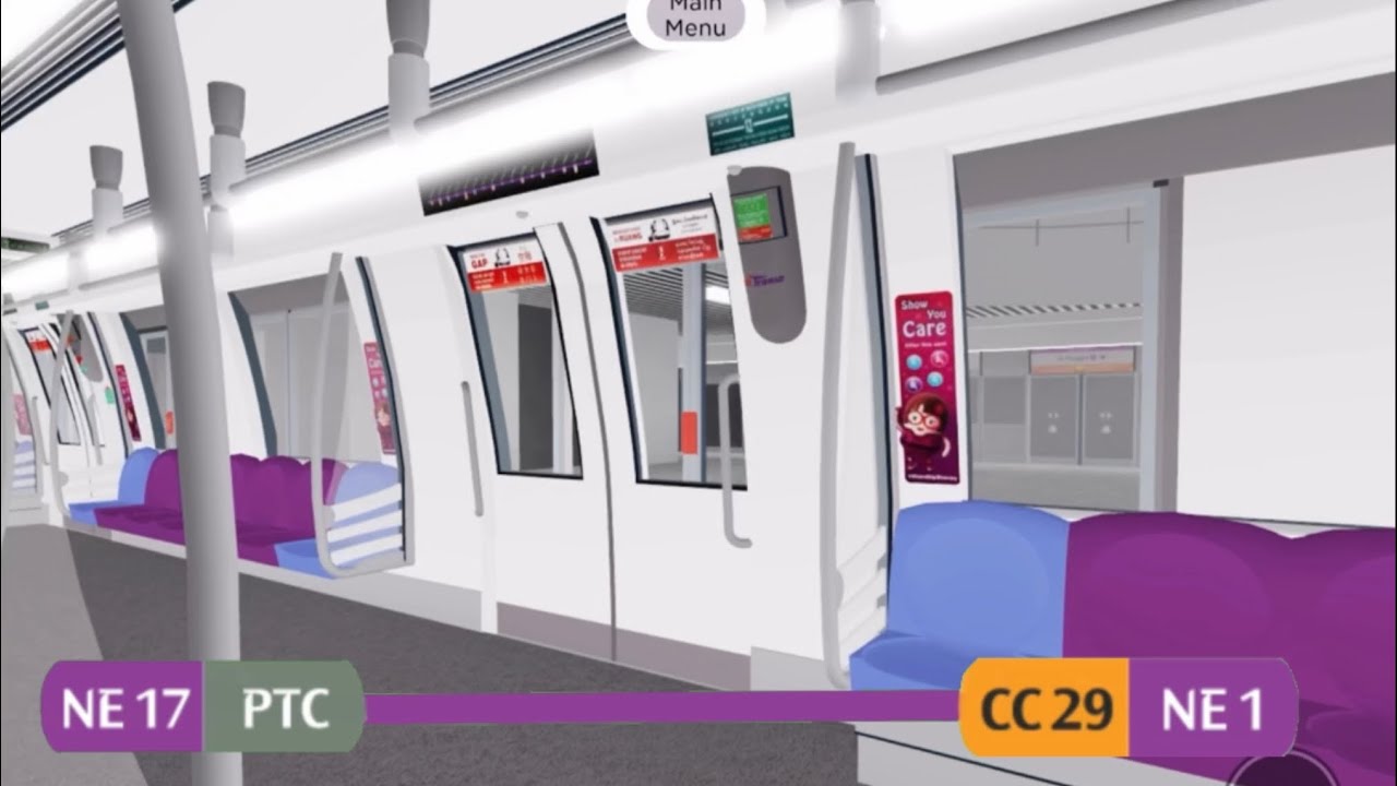 NEL Roblox| Full journey on the Refurbished C751A | NE17 Punggol - NE1 Harbourfront