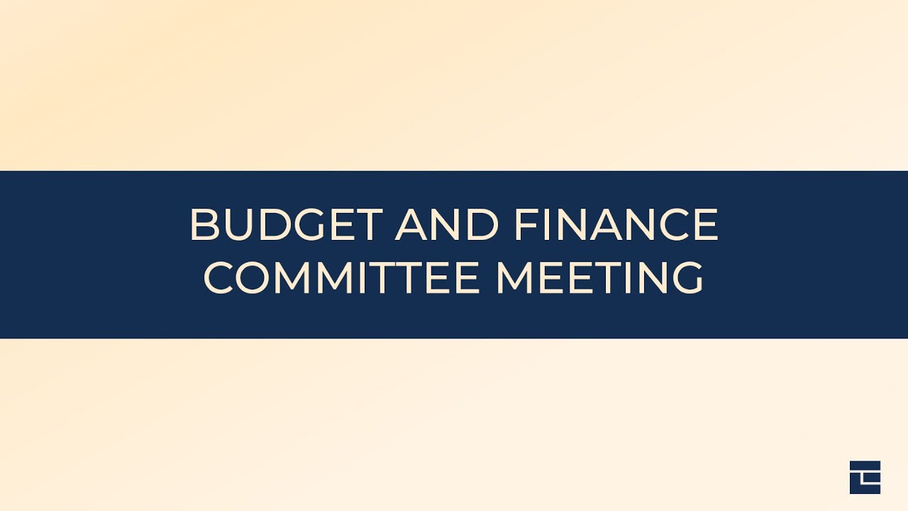 Budget Committee Meeting: September 25, 2024 - YouTube