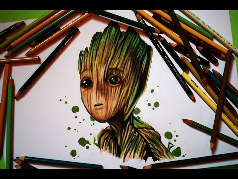 Guardians Of The Galaxy Vol. 2 Baby Groot- Speed Drawing @AggelikhXiarxh