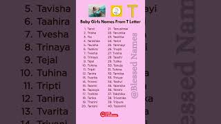Baby Girl Names from T Letter | Beautiful And Trending Names 2025-26