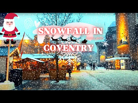 Coventry UK Snowfall Christmas 2021 |  Fairy-tail Christmas Market | Walking Tour| Travel MG