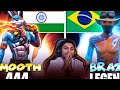 INDIA VS BRAZIL SERVER 4 VS 4 🥵 || NG VS BRAZIL LEGENDS 😍 #nonstopgaming - FREE FIRE LIVE