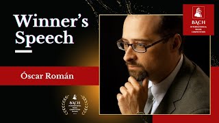 Winner's Speech | Óscar Román | Bach International Music Competition UK 2025