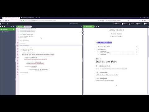 #3 LaTeX Tutorial für Anfänger | Grundlage - Grundgerüst von LaTeX, Abschnitte, Inhaltsverzeichnis