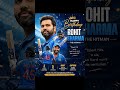 Happy Birthday Hitman 🏏🔥 Rohit Sharma Tribute #GOAT #Cricket #Birthday #Shorts