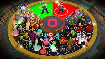 Super Mario Party MiniGames - Luigi Vs Mario Vs Yoshi Vs Dry Bones (Master Cpu)