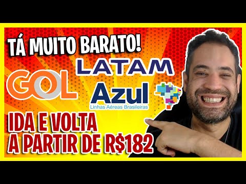 TÁ MUITO BARATO! GOL, AZUL E LATAM EM PROMOÇÃO RELÂMPAGO! IDA E VOLTA!