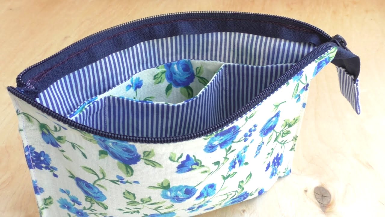 Косметичка за 15 минут Два варианта, без оверлока Два отделения и потайной карманчик