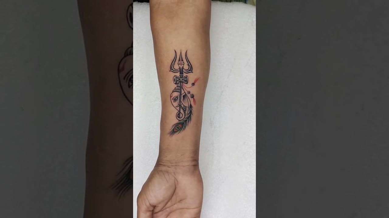 Trishul Tattoo Lord Shiva Trishula By Artist Vijay | Best Tattoo Artist In  Goa | Krish Tattoo Studio Goa