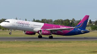 Wizz Air Airbus A321 Takeoff from London Luton (4K)