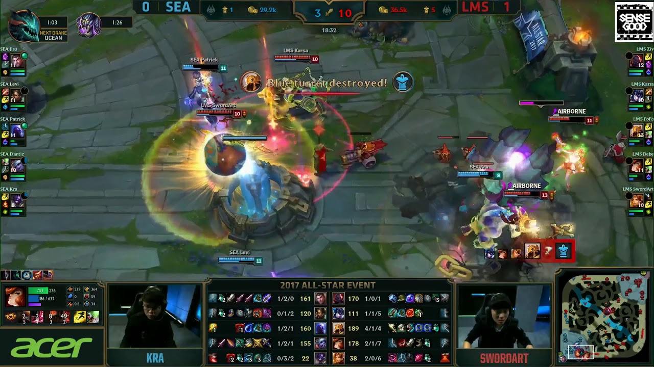 [LOL All-Star L.A. 2017 SemiFinals Group A] GPL vs LMS - Game 2