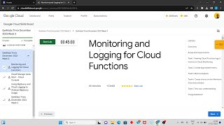 Monitoring and Logging for Cloud Functions || Week 3 Solution