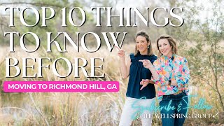 Top 10 Things to Know Before Moving to Richmond Hill, GA