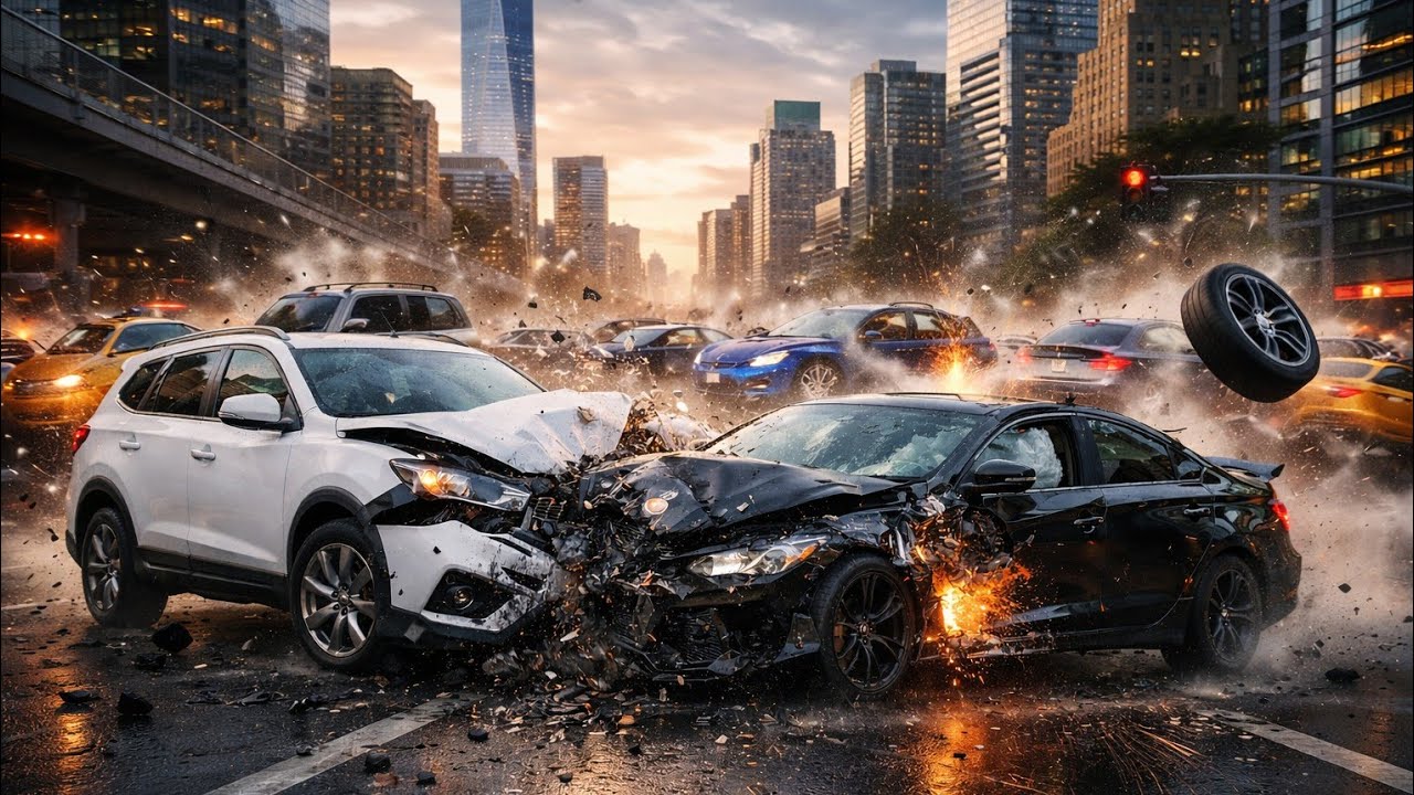 Modern Cars Chaos in the City | BeamNG Drive