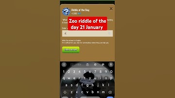 ZOO riddle of the day||zoo 20 21 January code riddle||zoo riddle code words 21 January