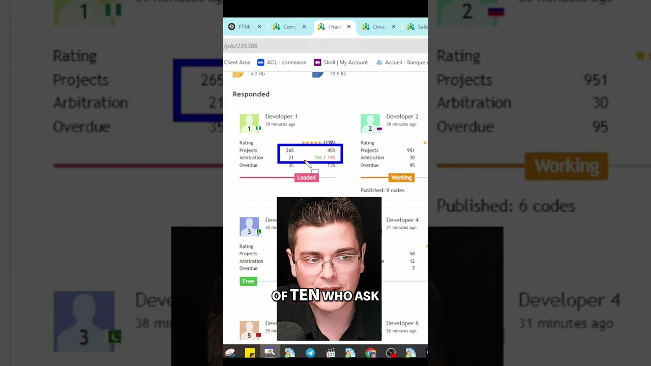 MQL5 Developer Selection: Rating, Projects, Arbitration