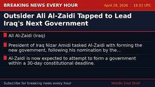 Outsider Ali Al-Zaidi Tapped to Lead Iraq's Next Government