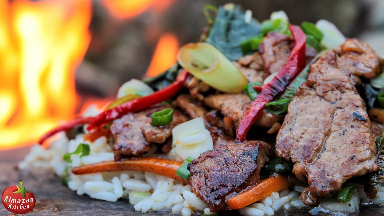 The Ultimate Stir-Fry - Cooking in the Forest - ASMR - YouTube