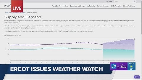 ERCOT issues weather watch due to incoming freezing temperatures