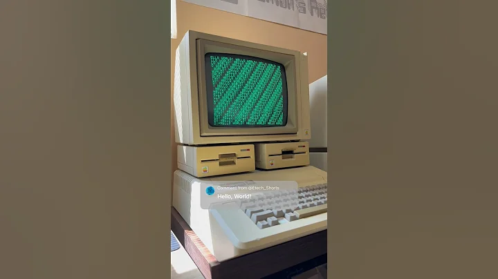 “Hello World!” ProDOS BASIC, apple//e keyboard ASMR #retrocomputing #80s #programming #asmr