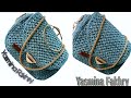 How to crochet a pretty bag أسهل وأشيك شنطة كروشية بغرزة الحشو العادية والحشو العميقة