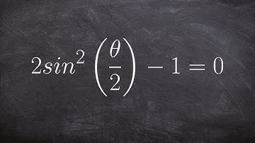 Tutorial for solving a trig equation with half angle and sine