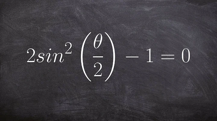 Tutorial for solving a trig equation with half angle and sine