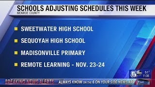 3 Monroe County schools on adjusted schedules