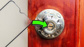 How to Pick a Lock with MOBILE Screen Protector   4 Ways to Open a Lock