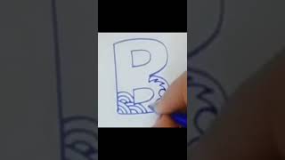 alphabet doodle art, letter mandala #shorts #viral #shortsvideo