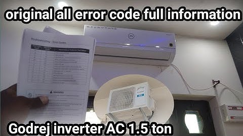 Godrej inverter AC all error code full explain