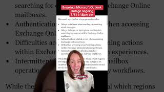 Microsoft Outlook Is DOWN Worldwide! 🚨 (Massive Outage) #shorts