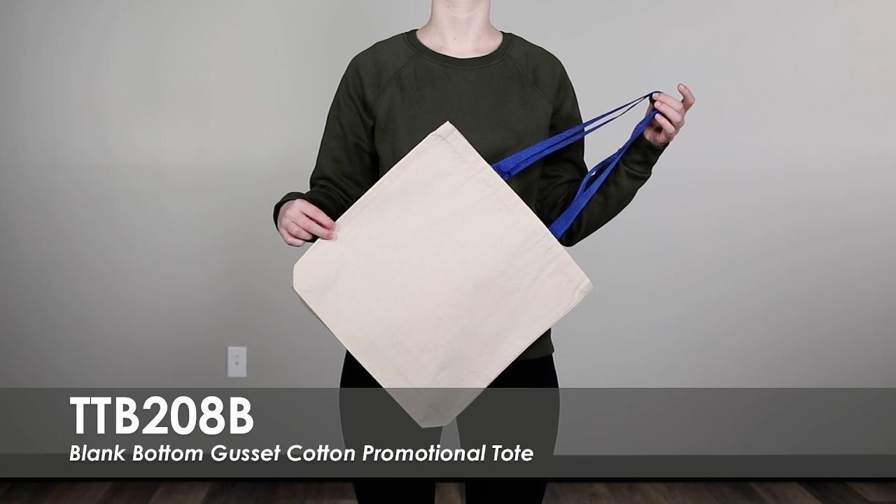 Blank Bottom Gusset Cotton Promotional Tote | TTB208B