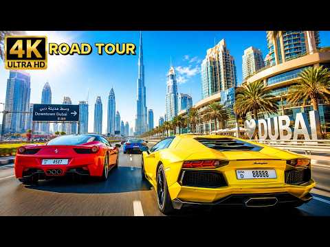 DOWNTOWN DUBAI POV DRIVING TOUR 🇦🇪 | Stunning Iconic Skyscrapers & Luxury City Views in 4K UHD