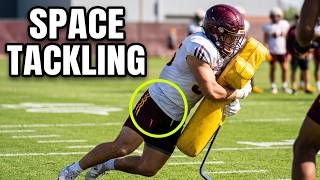 Arizona State LB Coach AJ Cooper - 7 Cone Tackling Drill