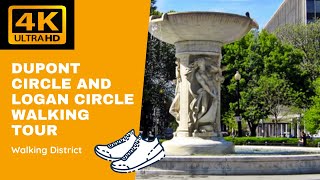 4k Walk Around Dupont Circle and Logan Circle, Washington, DC