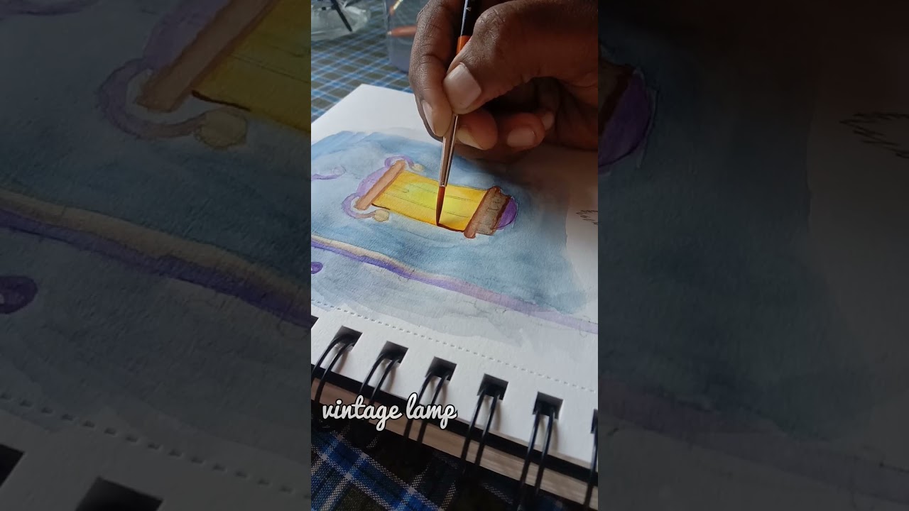 vintage lamp painting (I messed up) 