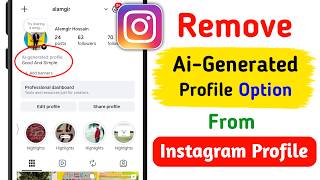 How to Remove Ai Generated Profile Option from Instagram Profile | Remove Ai Generated Profile Label