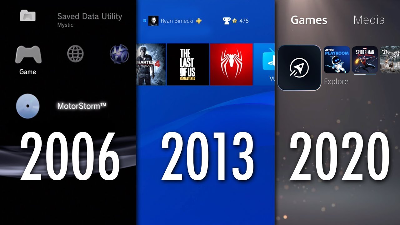 Ps5 Ui Vs Ps4 And Ps3 Features And Differences Over The Years Youtube 