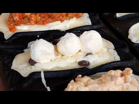 크림치즈 피자빵 / cream cheese pizza bread / korean street food