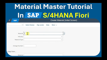 Material Master Tutorial in SAP S/4HANA MM | Transaction MM01