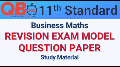 TN | 11th Standard Business Maths Revision Model Question Paper 2020 With Answer Key