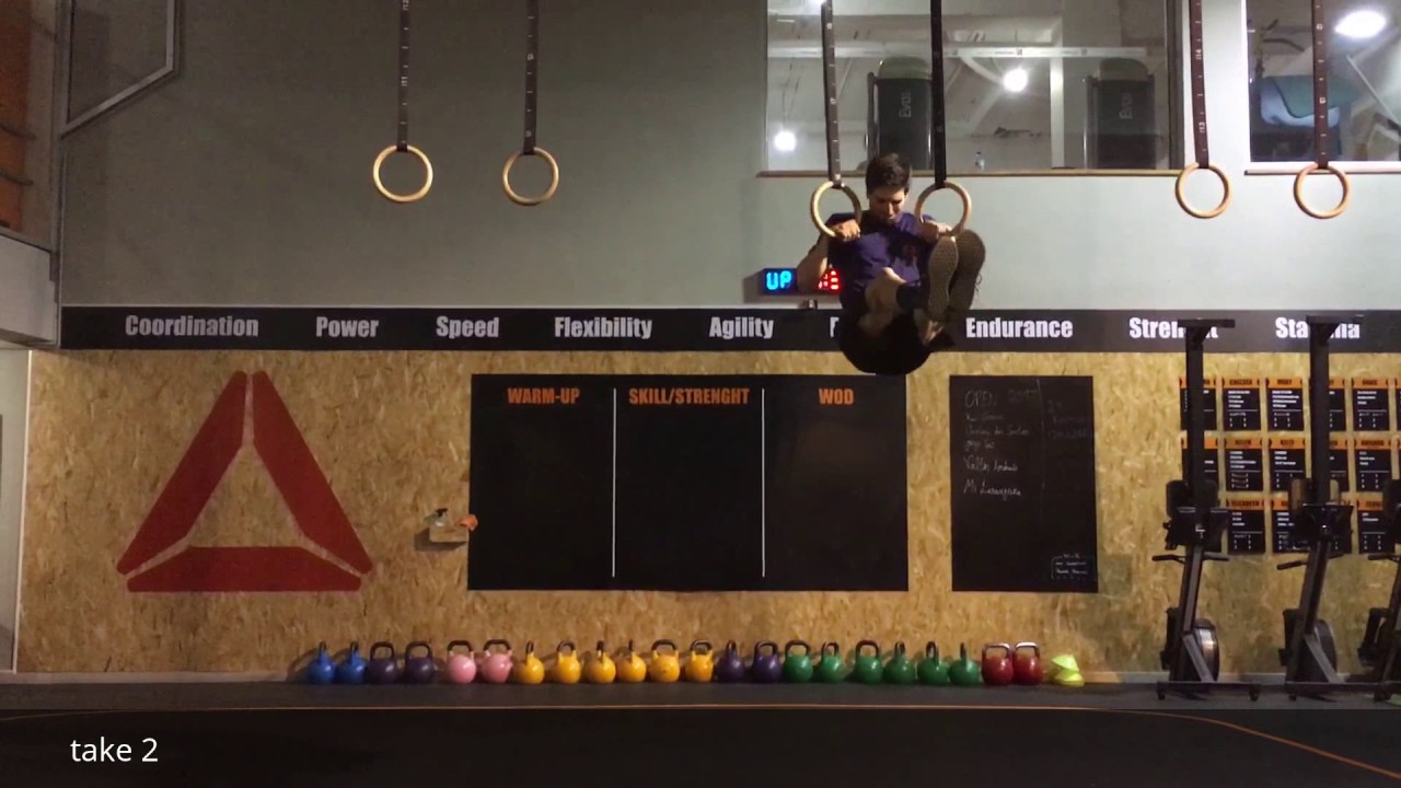 L-Sit Ring Muscle Up - takes 1 and 2 - YouTube