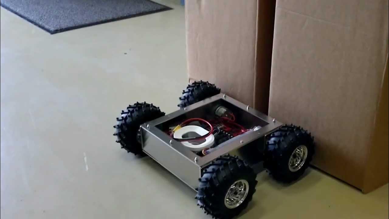 Aluminum 4WD robot platform torque test YouTube
