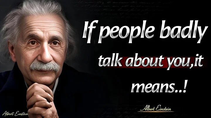 IF People Badly Talk About You,it means |Albert Einstein Quotes And Life lessons That Must Be Taught