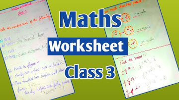 Maths Worksheet for class 3 / Maths for class 3
