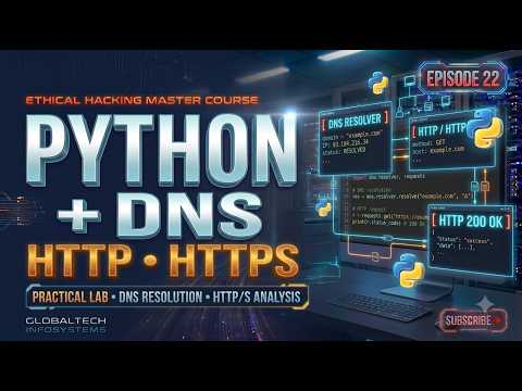 Python Networking Practical 🔥 DNS Resolution, HTTP Requests & JSON Explained in Hindi | EP 22